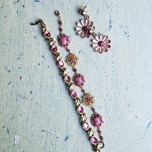 Pink crystal jewelry